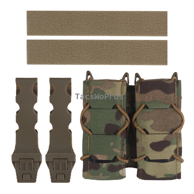 Bolsas tácticas Molle Mag de 9mm, bolsas individuales y dobles para revistas, accesorios de caza y tiro, bolsa de herramientas para linterna de cintura - imagen 3