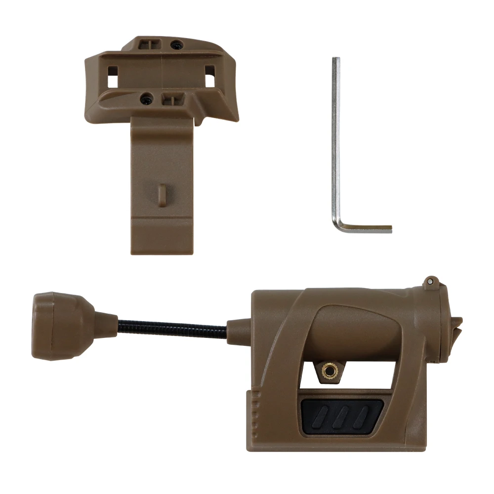 BOOIU Luz LED para casco táctico de 3 modos para actividades nocturnas al aire libre - Lámpara láser para casco de pesca, ciclismo y caza - imagen 3