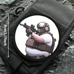 Parche militar soldado - moral, puntería y disparo, Velcro mochila