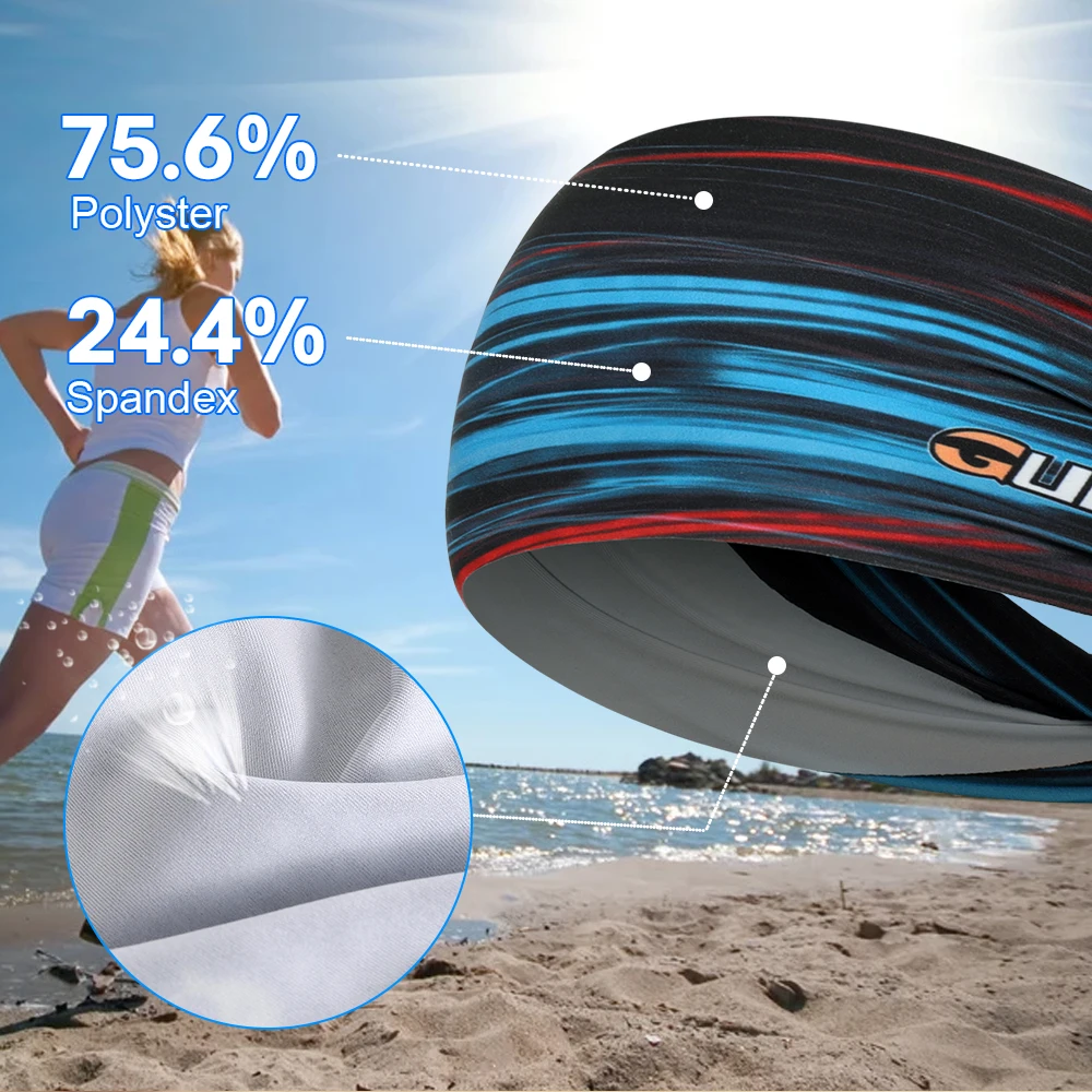 2 uds diadema elástica deportiva banda para el sudor correr Yoga gimnasio tenis Golf vendaje para el sudor diadema accesorios para el cabello hombres mujeres - imagen 4