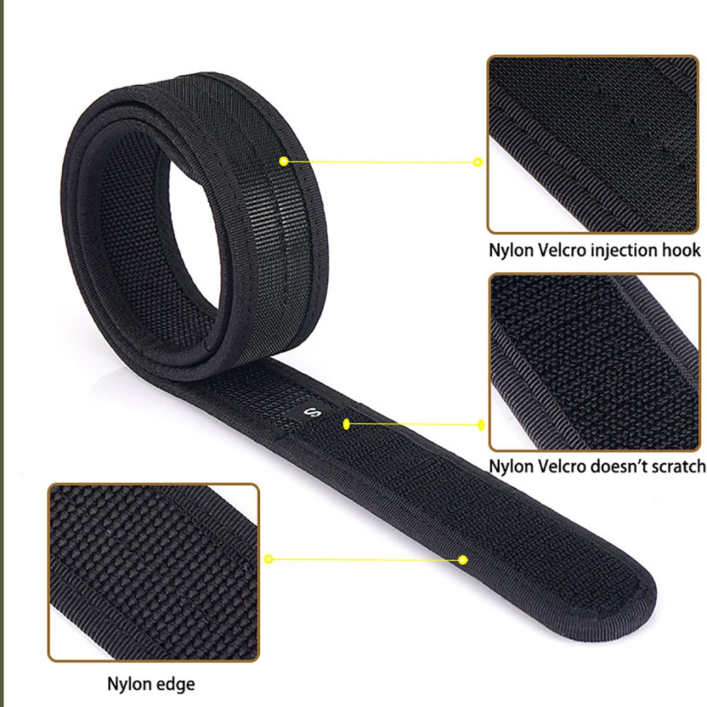 Cinturón táctico MOLLE de liberación rápida para hombre, 2 pulgadas, hebilla de Metal, 2 en 1, Airsoft, Camuflaje, Paintball, 3415 - imagen 5