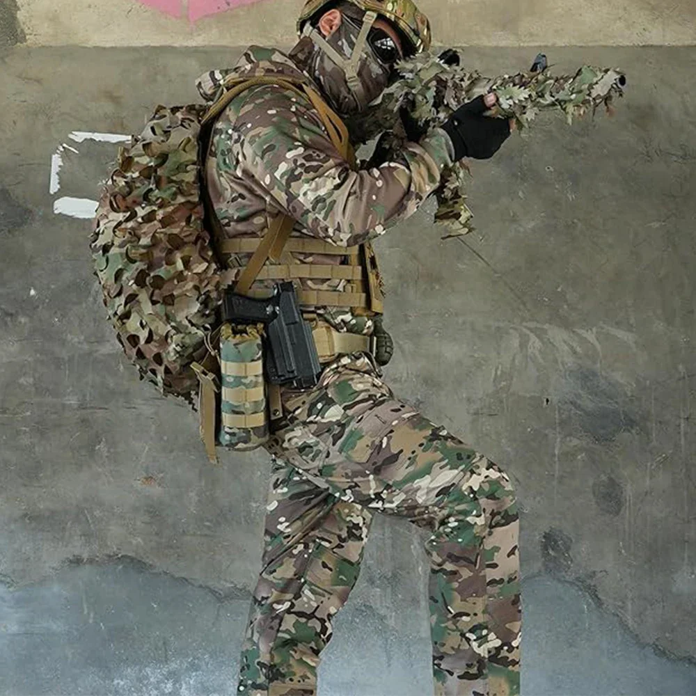 Tiras camuflaje corte láser 3D – Para traje Ghillie y mochila - imagen 5