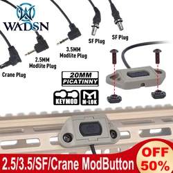 WADSN interruptor remoto de presión táctica doble función cola ModButton grúa enchufe PEQ15 DBAL A2 láser AR15 Airsoft M600  linterna