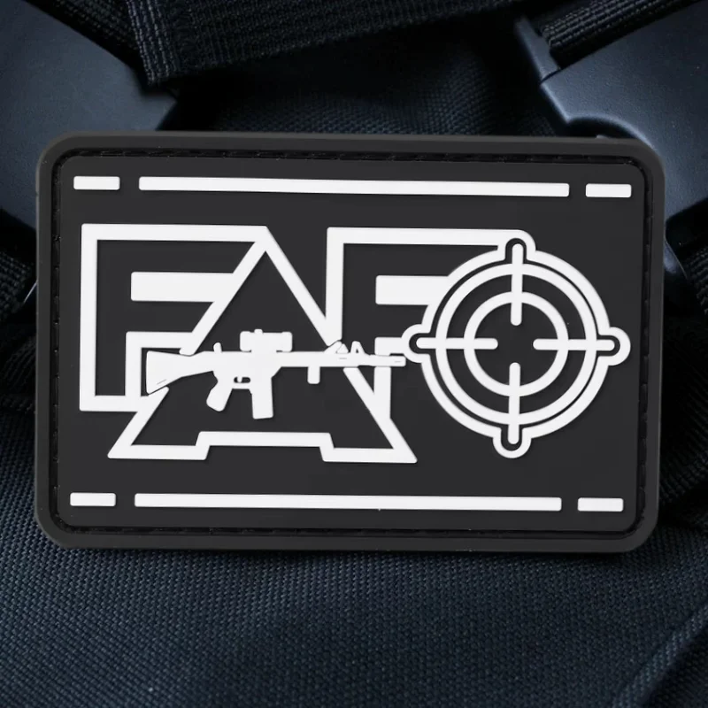 Parche de gancho y bucle FAFO con letras de PVC 3D, pegatinas tácticas, grillete, mochila, sombrero, parche de seguridad interesante, parches para correa para el pecho de perro - imagen 2