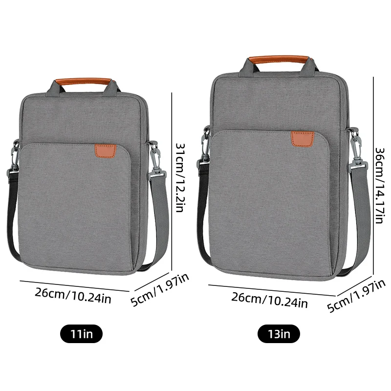 Birefcase de ocio, bolso de mano para tableta, funda de hombro, bolsa de gimnasio para IPad, bolsa ligera multicapa para ordenador portátil, correa desmontable - imagen 3