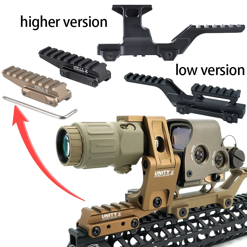 Hydra Mount Unity Mount para táctico 558 punto rojo mira holográfica punto rojo mira láser Airsoft Riser Riflescope LOGO