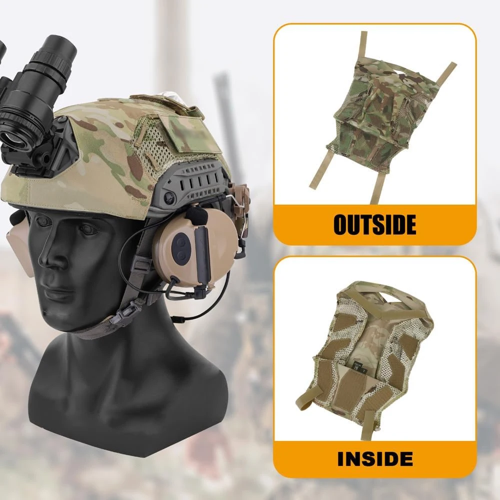 Funda protectora casco táctico airsoft – Transpirable ligera - imagen 4
