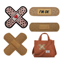 Accesorios para bolsas al aire libre, bisagras creativas con personalidad bordada, chaqueta I AM OK, mochila, parches de gancho y bucle para ropa