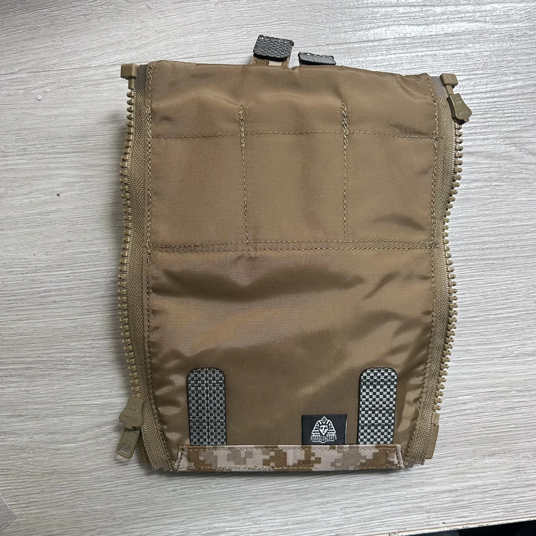 Panel trasero de soporte multibolsillo Molle de instalación rápida de nailon 500D para chaleco FERRO - imagen 5