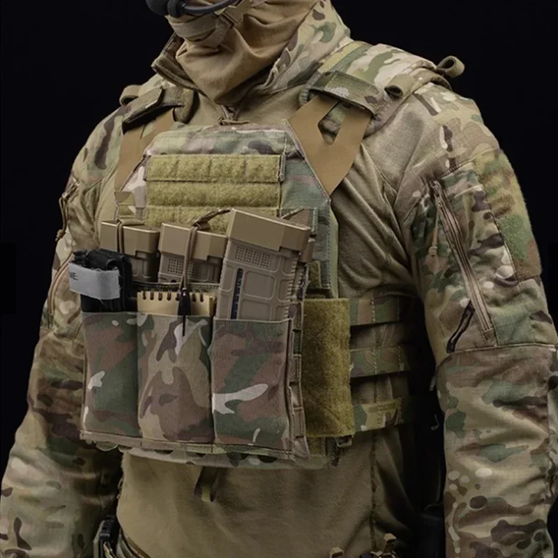 Porta revistas Molle, bolsa de almacenamiento elástica, individual, doble, Triple, para patrulla de caza, 5,56 - imagen 4