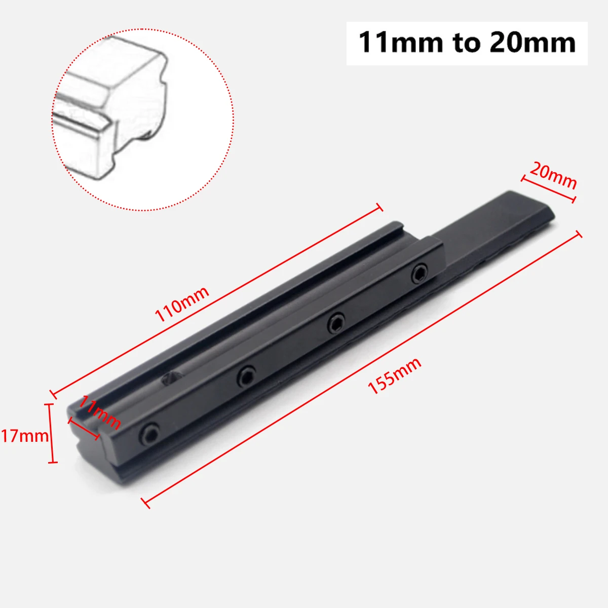 14 slots 11 to 20 mm