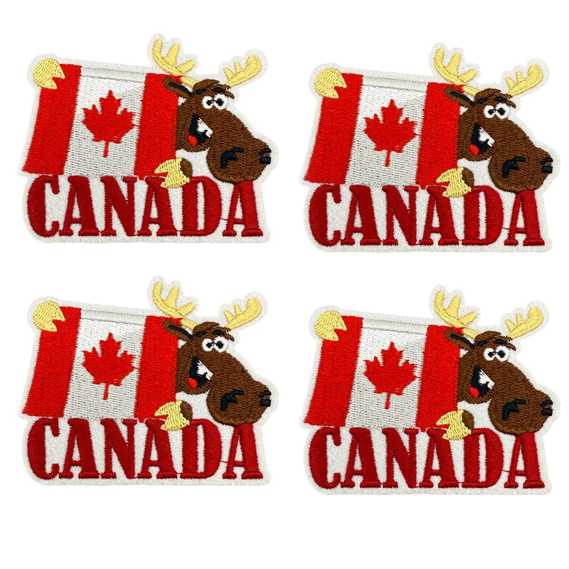 10 unids/lote, insignias de parche bordado de Canadá, parche de hoja de arce de lectura de Canadá, parches para planchar para ropa, chaquetas, sombreros, pegatinas para coser - imagen 5