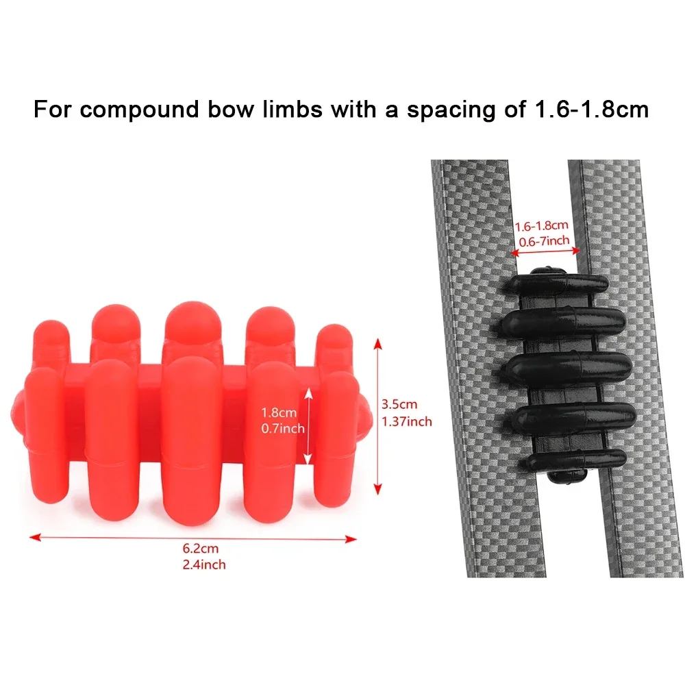 Estabilizador de extremidades de arco compuesto de 2 piezas, amortiguador de goma, Amortiguador de vibración para tiro con arco y accesorios de caza - imagen 3