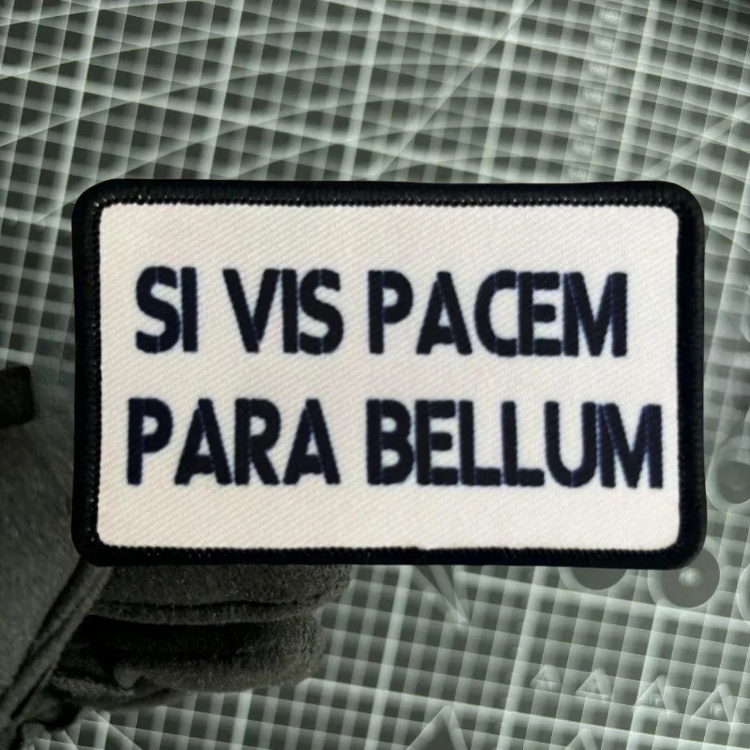 Si Vis PACEM-Emblema táctico impreso, parche de gancho y bucle, insignia de moral militar, pegatinas para mochila Chevron - imagen 4