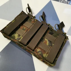 Paquete de accesorios tácticos Molle Alemania de triple compartimento Paquete de paneles de camuflaje moteado alemán