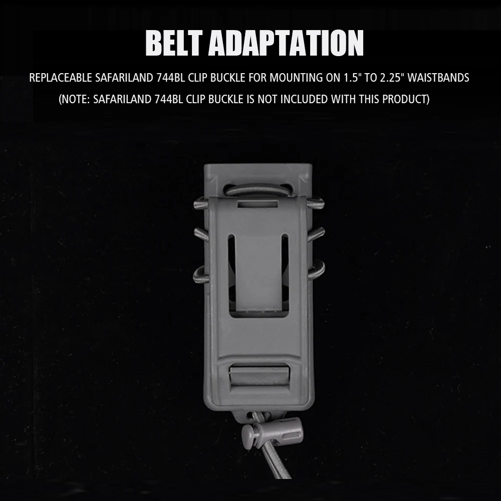 Bolsa magnética extendida de 9mm para caza táctica, submáquina Airsoft, funda larga Mag para Glock MP5 MP7 UMP Urban Assault Series - imagen 4