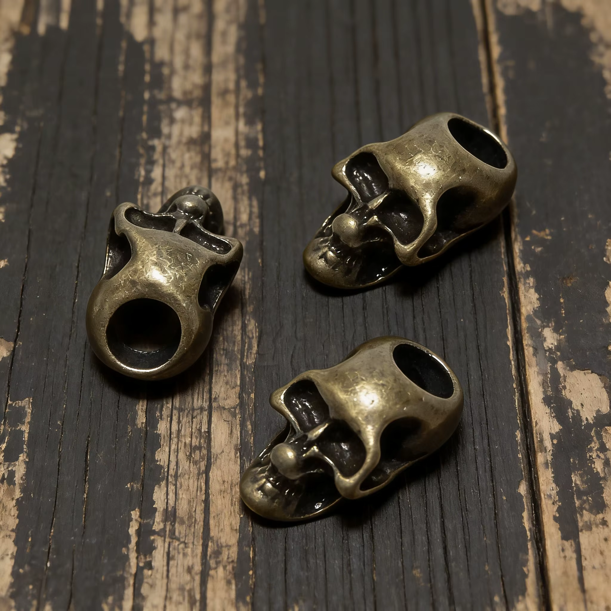 Cuentas de metal calavera paracord tactico para cuchillo - imagen 5