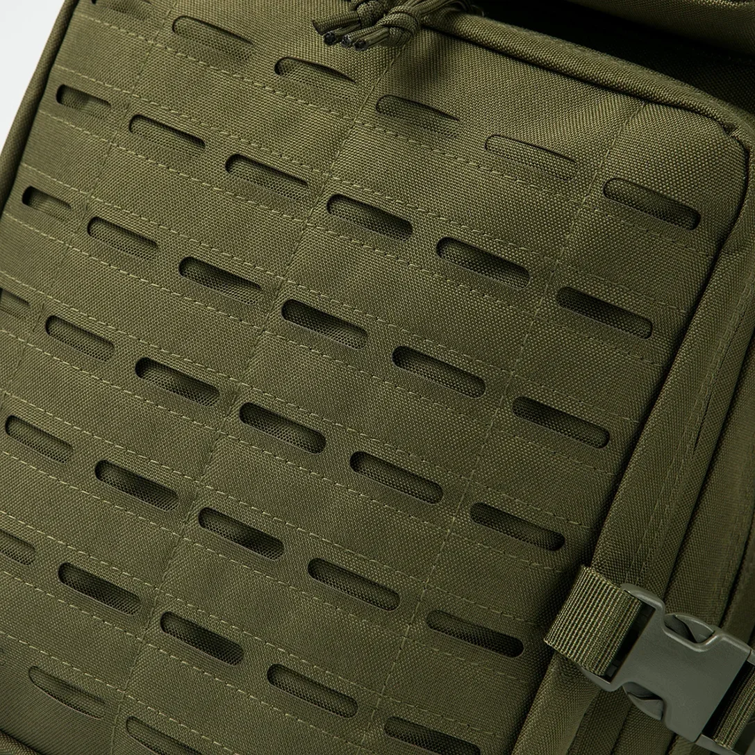 Mochila táctica de 25L/45L para mujeres/hombres, mochila Molle con corte láser de supervivencia, mochila escolar con portavasos doble - imagen 5