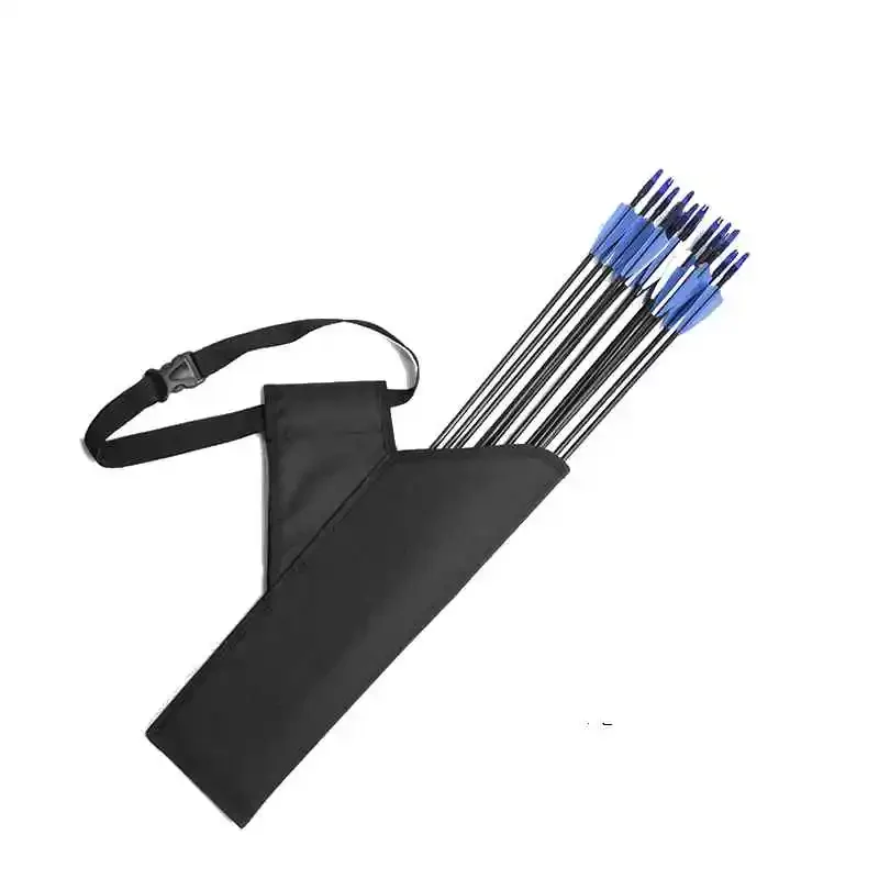 Bolsa de transporte para tiro con arco y flecha colgante en la cintura con aljaba de cadera de 3 tubos con bolsillos cinturón ajustable - imagen 3