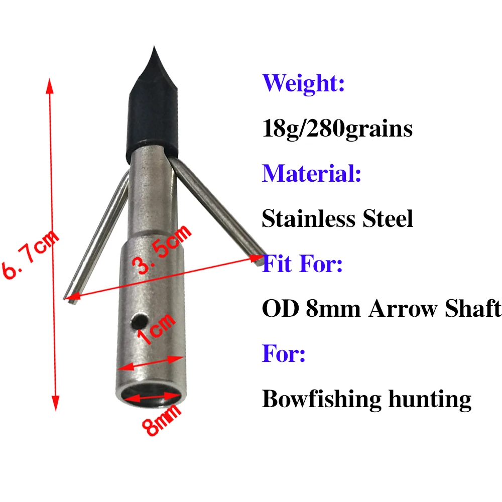6/12 Uds tiro con arco 280 Gr puntas anchas de pesca con arco puntas de flecha de pesca arco compuesto recurvo punto de caza de ballesta - imagen 2