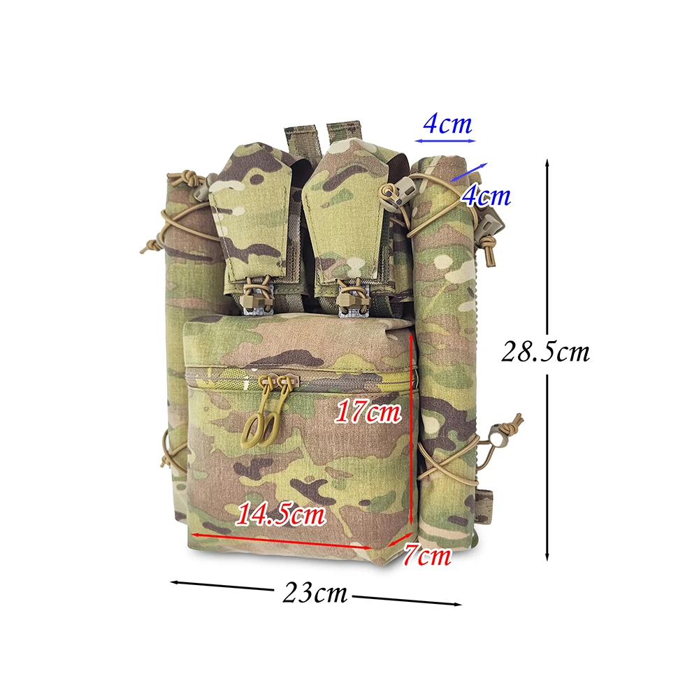 Nuevo Paquete de Panel trasero multifuncional antiniebla, bolso táctico con placa trasera doble - imagen 3