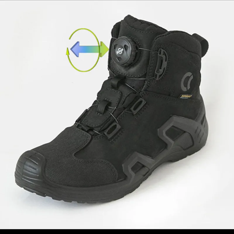 Botas de motociclismo para hombre, anticaída y antideslizantes, adecuadas para todas las estaciones, senderismo al aire libre, Camping, Fitness, zapatillas deportivas - imagen 5