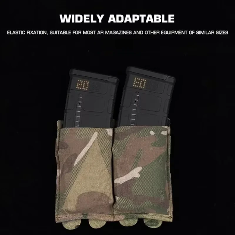 ERQYGRA táctico 5,56mm ligero elástico doble Mag bolsa equipo de caza CS tiro Molle sistema Paintball Accesorios - imagen 3