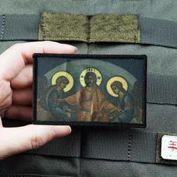 Parche táctico moral Jesús con velcro para uniforme y equipo