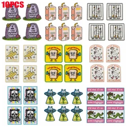 Parche bordado animal ganso y rana – para coser o planchar