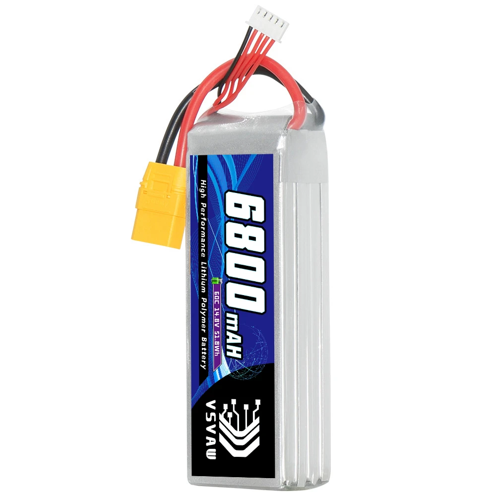 Batería VSVAW 6800mAh 4S 14,8 V 60C/120C modelo de helicóptero FPV vehículo RC de alta velocidad y modelo de recipiente batería Lipo - imagen 5