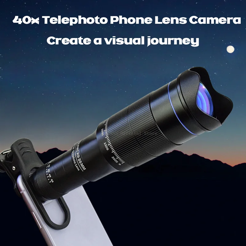 Telescopio con Zoom HD 40X, teleobjetivo Monocular para cámara de teléfono, Mini telescopio de Metal, teleobjetivo móvil para acampar y turismo - imagen 3