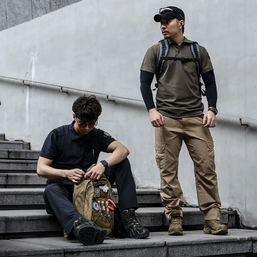 Emersongear-Polo táctico Mayfly con etiqueta azul, de manga corta Camiseta deportiva, Tops de caza, poliéster urbano al aire libre - imagen 4