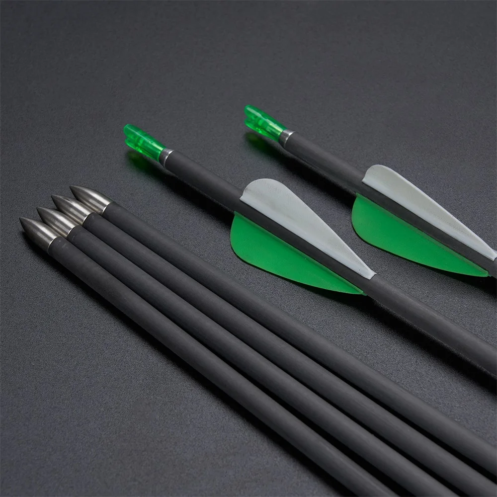 Toparchery Flechas de Carbono 32 pulgadas Spine 600 Puntas Fijas - imagen 5