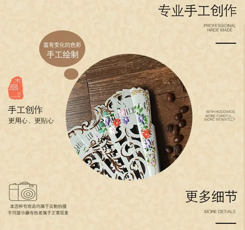 Abanicos de madera de Anita, abanicos de baile personalizados, abanicos pintados a mano de estilo español, regalo de boda - imagen 3