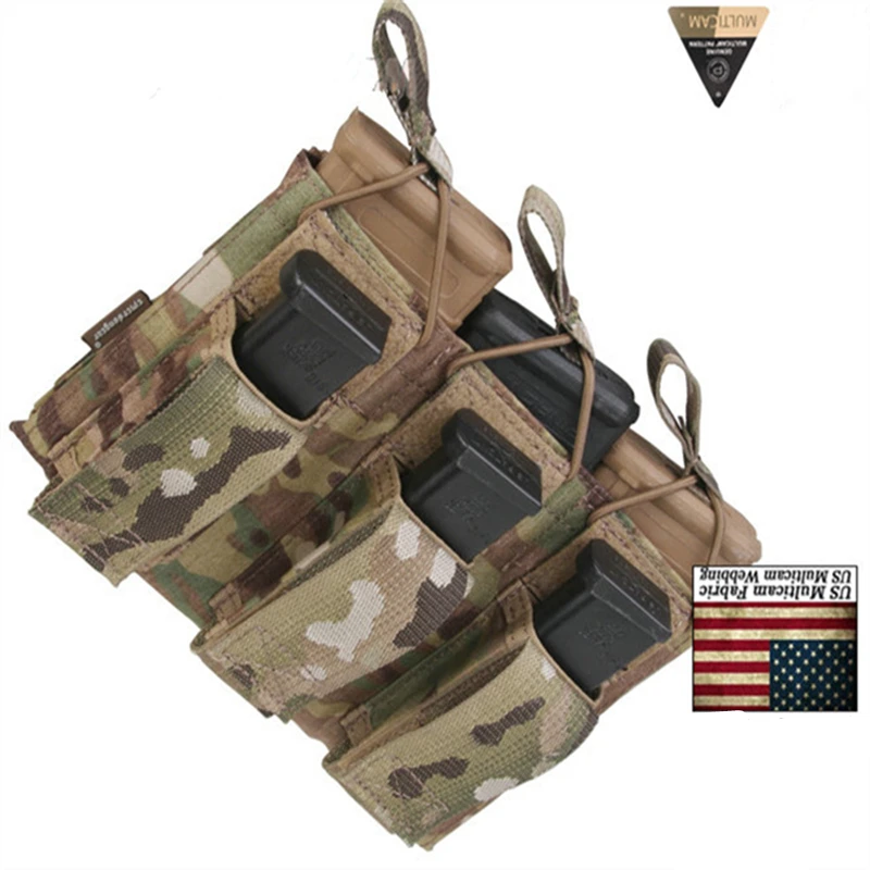 Portacargadores Molle 5.56 Tipo Tiger largo para chaleco táctico