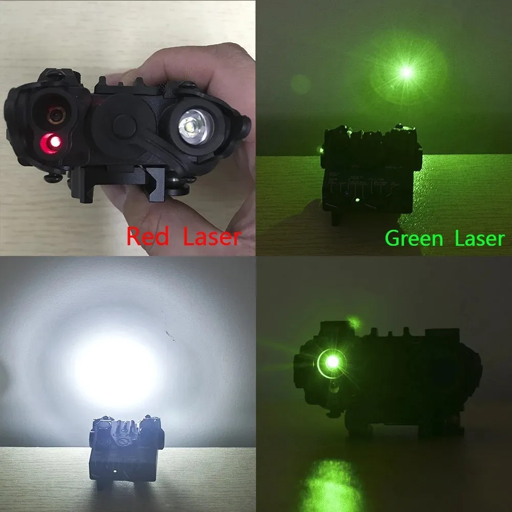 DBAL-A2 táctico de Airsoft, azul, verde, azul, punto rojo, puntería láser, luz estroboscópica blanca, luz de caza, lámpara exploradora de 20MM, PEQ de riel Picatinny - imagen 2
