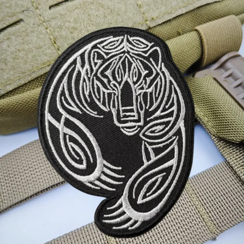 Parche bordado 3D de oso, chaleco táctico, parches militares con gancho y bucle para ropa, mochila, pegatinas decorativas, insignia de moral, brazalete - imagen 4