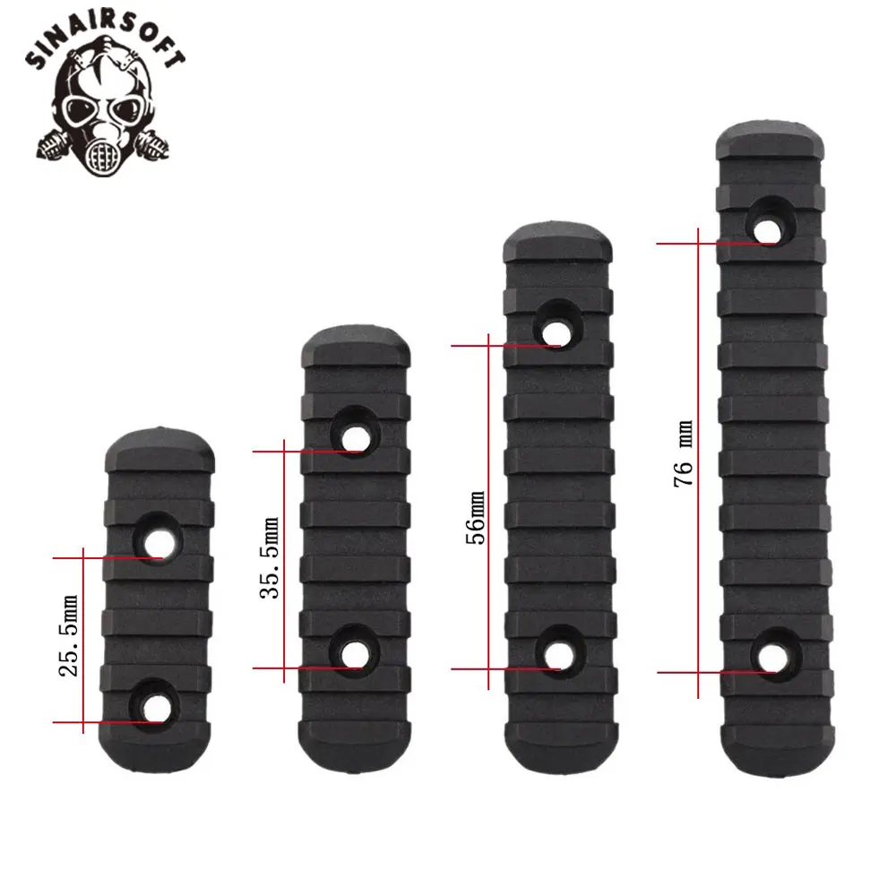 4 unids/set de plástico Picatinny Weaver Rail segmento guardamanos sección de riel para M-LOK instalar linternas, etc. Accesorios de caza - imagen 2