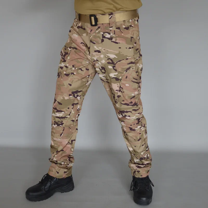 Pantalones con cinturón, pantalones de carga tácticos, pantalones clásicos para senderismo al aire libre, senderismo, pantalones tácticos para correr, pantalones militares de camuflaje, fuerza del brazo - imagen 5