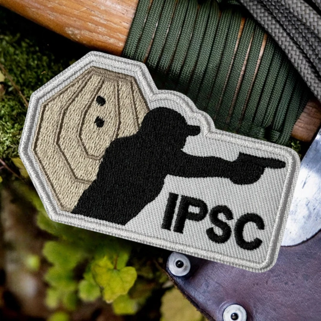 Parche del ejército IPSC, insignia de moral táctica, parches de bucle de gancho bordados para ropa, pegatina de equipo militar - imagen 4