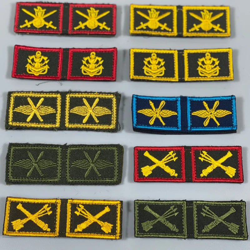 Insignia de solapa de identificación de brazos protectores de Color del ejército ruso, insignia bordada, versión militar emitida, Original - imagen 2