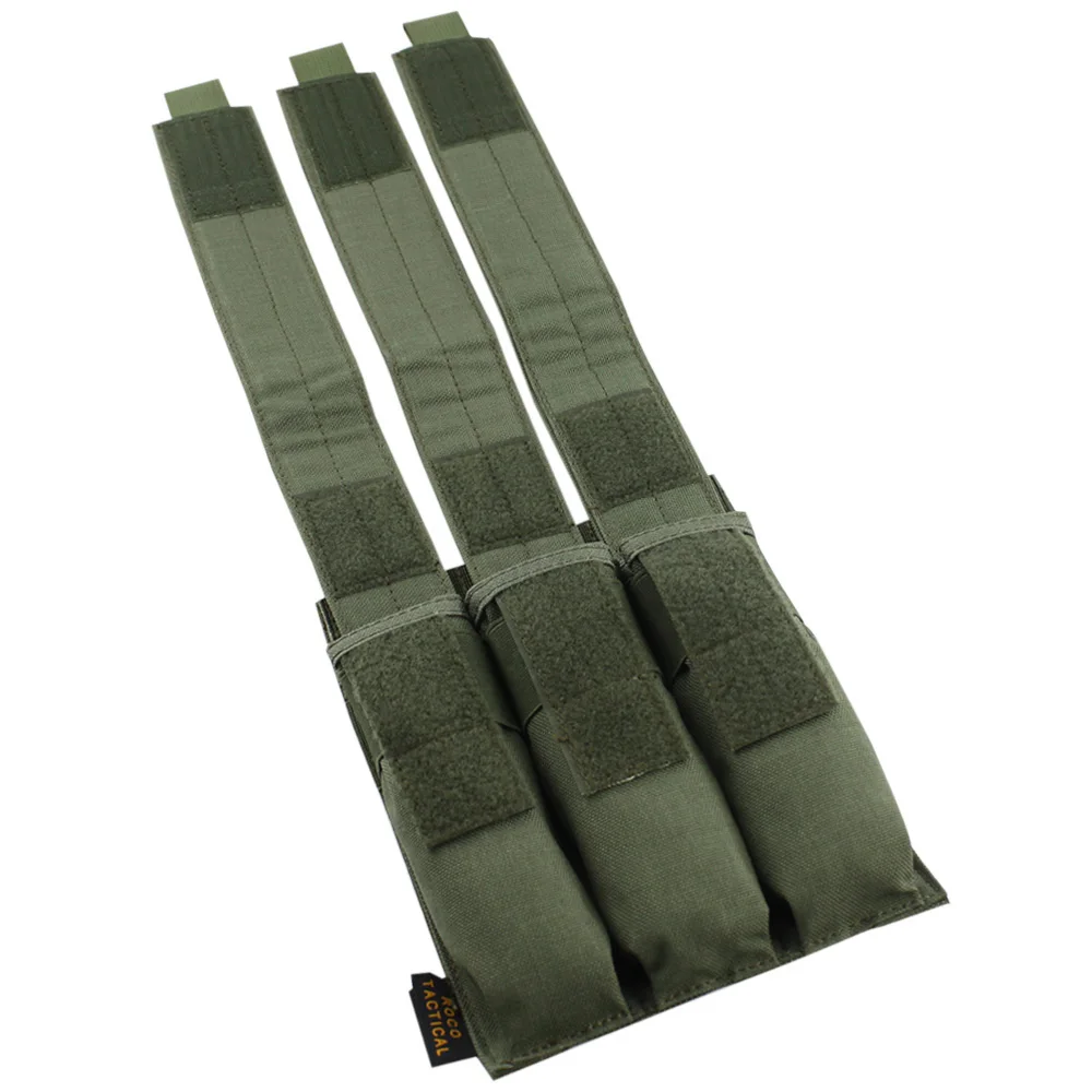 VULPO táctico Rifle Triple revista bolsa Modular Molle Triple Mag bolsa portadora para MP5 MP7 KRISS caza Airsoft - imagen 4