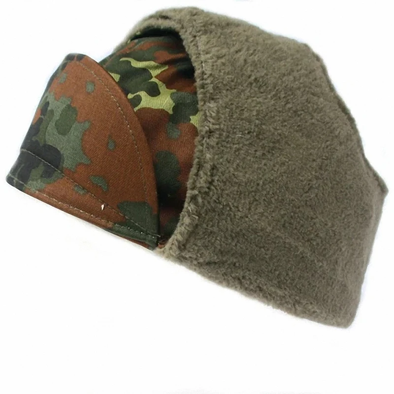 Flecktarn gorro táctico camuflaje con orejeras de lana invierno - imagen 4