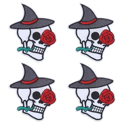 Parche bordado calavera rosa punk – Termoadhesivo para ropa