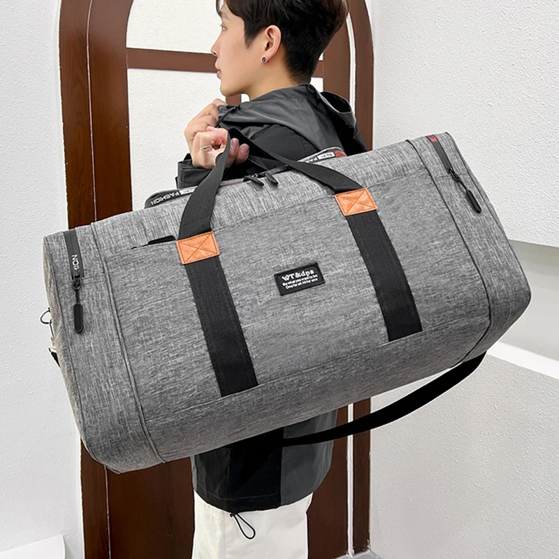 Bolsa de gimnasio deportiva, bolsas de lona para Yoga y Fitness, bolso de viaje para acampar al aire libre, senderismo, bolso de hombro tipo bandolera, bolso de negocios grande - imagen 3