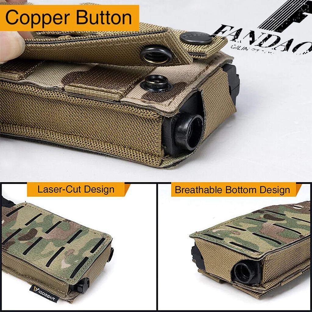 Bolsa táctica MOLLE para una sola revista, bolsa de camuflaje Mag de 5,56mm para M4 M14 M16 AR15, funda cartuchera abierta para caza Airsoft - imagen 3