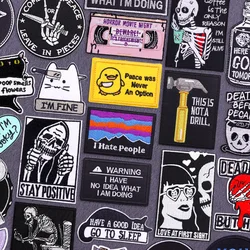 Parche bordado con frases divertidas, parches termoadhesivos para planchar para ropa, insignias de costura DIY, pegatinas Fusibles