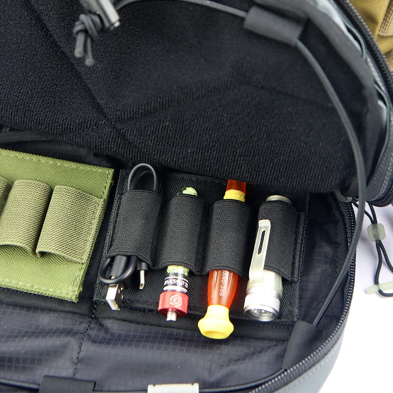 Bandas de goma elásticas tácticas extensión MOLLE herramientas de almacenamiento multifuncionales suministros equipo con gancho desmontable - imagen 3