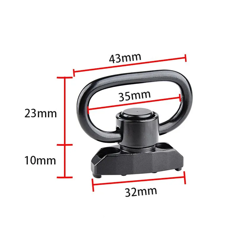 WADSN, adaptador de eslinga de Metal táctico QD, M-LOK de montaje en Riel, correa de hebilla, correa de lazo, correa de acero, botón de montaje en riel - imagen 3