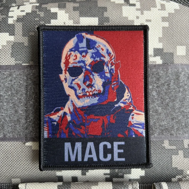 Insignia de moral de Mace de personaje de juego, parches tácticos de Call of Duty, parche militar con estampado de gancho y bucle, pegatinas de mochila, apliques